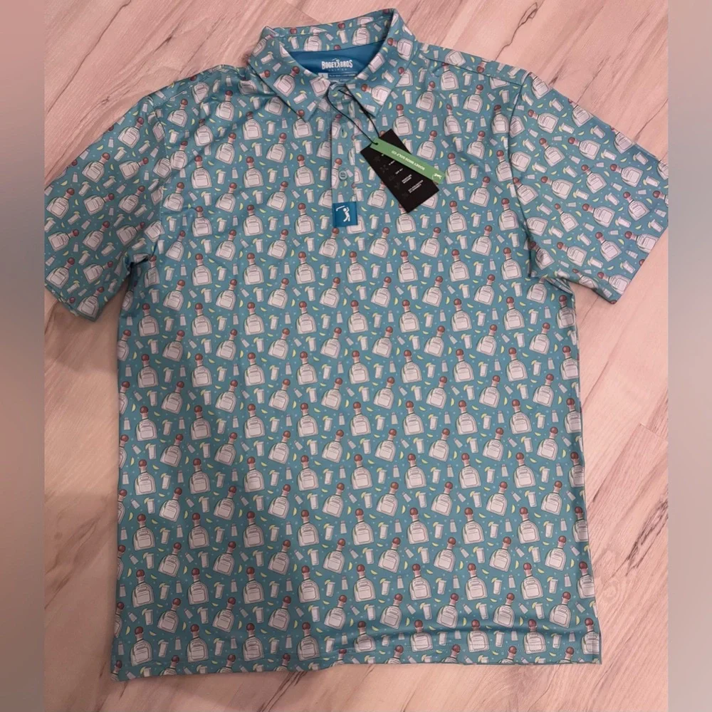 Nwt Men’s bogey bros patron golf shirt size large - Picture 1 of 7
